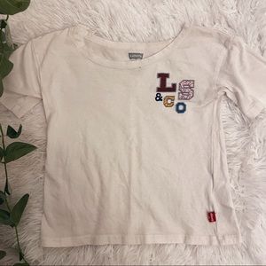 📚4/$20 Levi’s white graphic tee vintage RARE